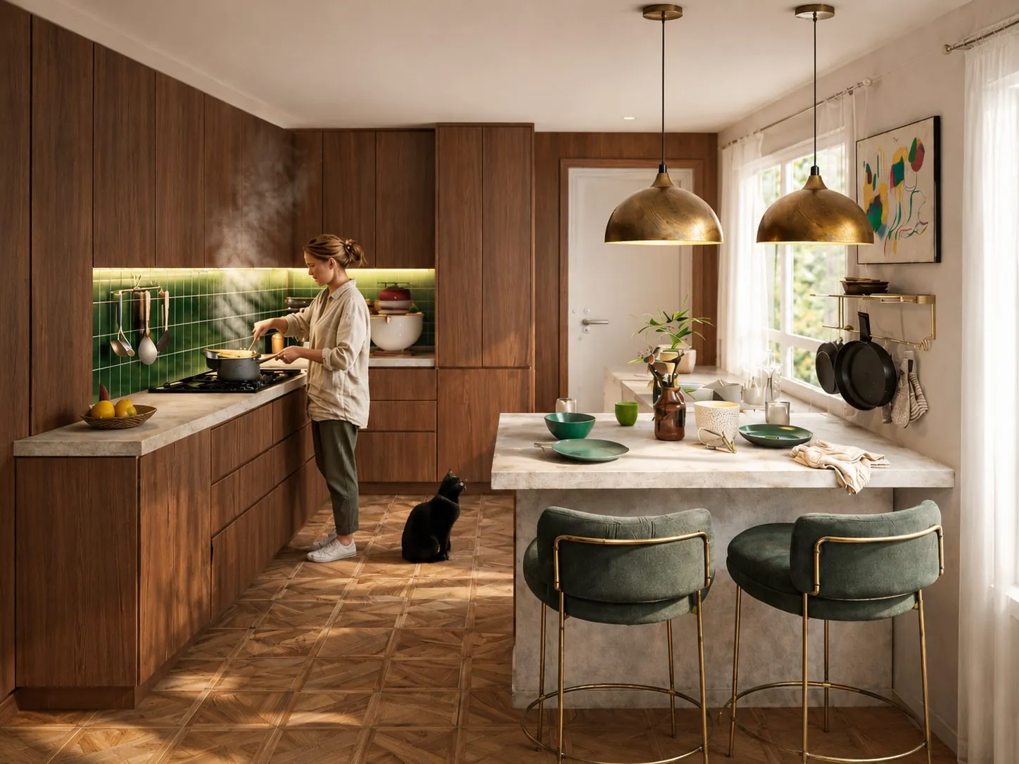 Appartement, Choisy-le-Roi — Cuisine ouverte sur le séjour